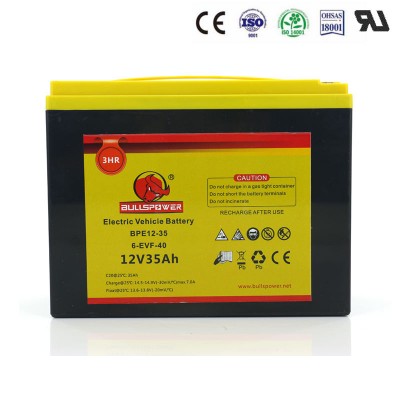 high capacity cycle 12v 6v 36ah electric car trojan golf cart battery